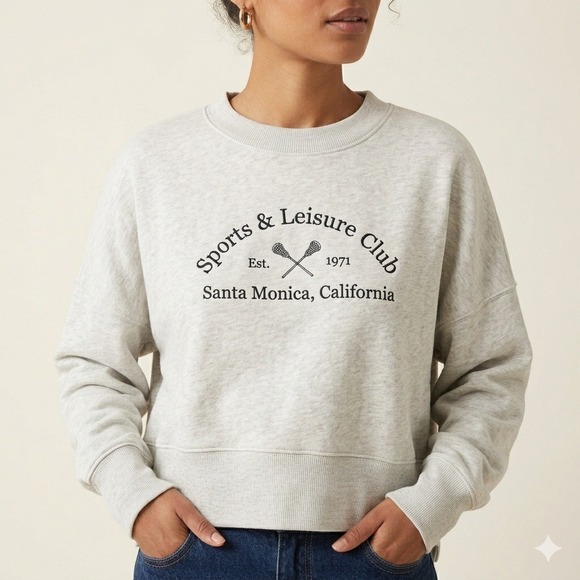 Abercrombie & Fitch Tops - Abercrombie & Fitch Sports & Leisure Club Santa Monica Sweatshirt Grey XL